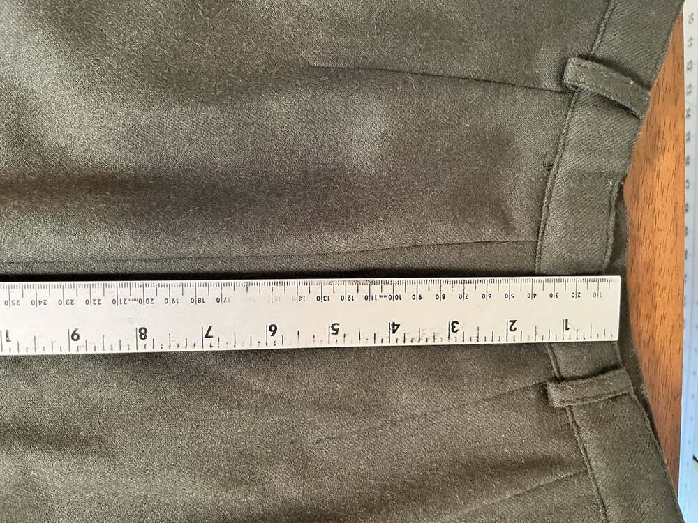 VTG Herman Geist Wool A Line Skirt Green Size 8 - Picture 7 of 8